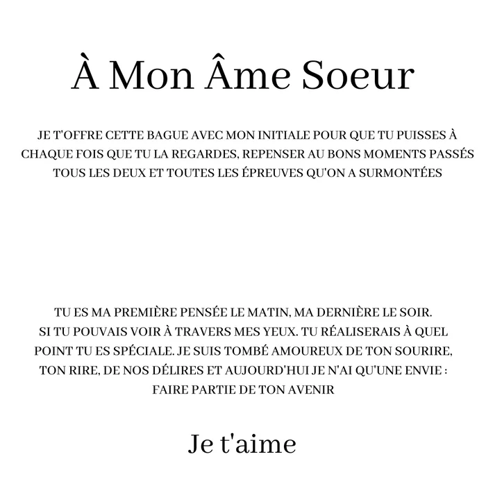 Coffret Bague "À Mon Âme Soeur"