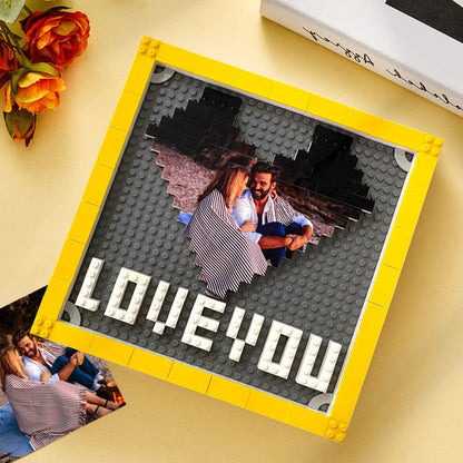 50%OFF⭐️Personalised Casse-tête en briques Photo Block Cadeaux pour amoureux