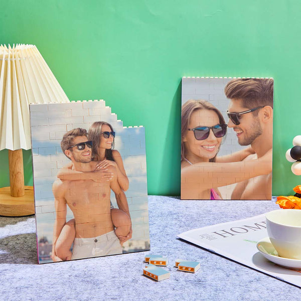 50%OFF⭐️Personalised Casse-tête en briques Photo Block Cadeaux pour amoureux