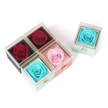 Coffret Rose Éternelle - Avec Bague Initiale & Rose