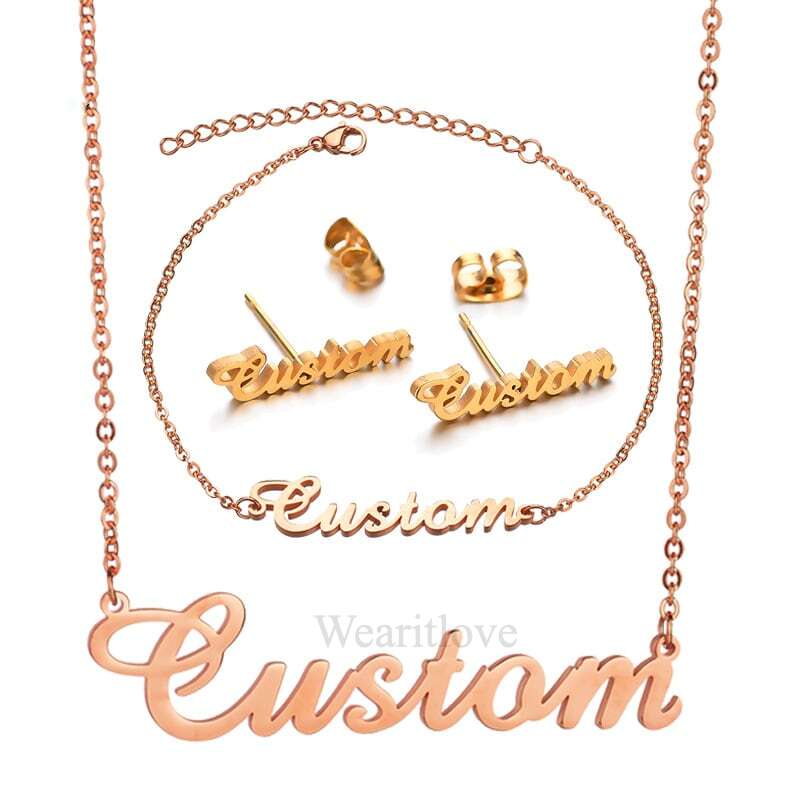 Wearitlove™ Personalized Name Necklace/Bracelet/Anklet/Ring/Earring